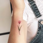 tatuagem floral delicada