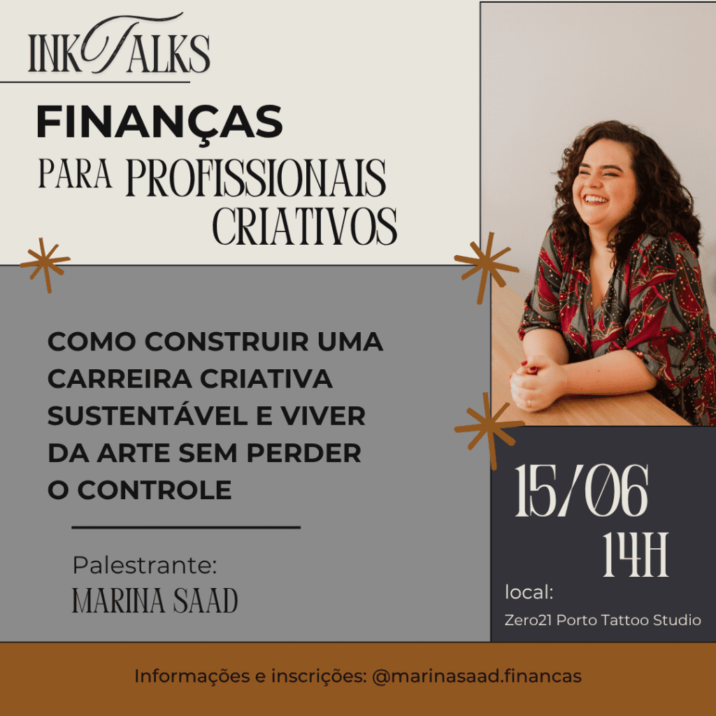 Finanças para profissionais criativos no Zero21 Porto Tattoo Studio